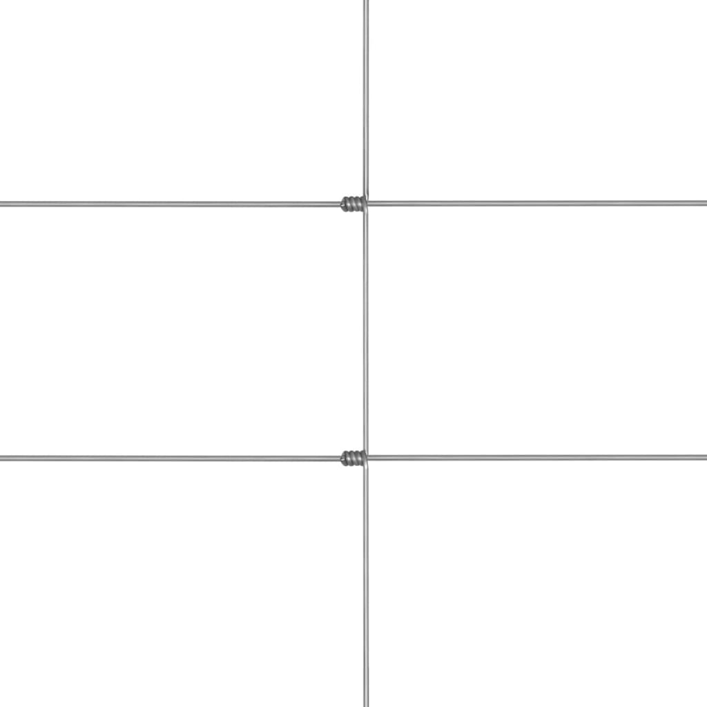 Vidaxl hek 50x1,25m gegalvaniseerd staal zilverkleurig