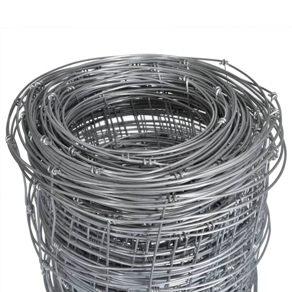 Vidaxl hek 50x1,25m gegalvaniseerd staal zilverkleurig