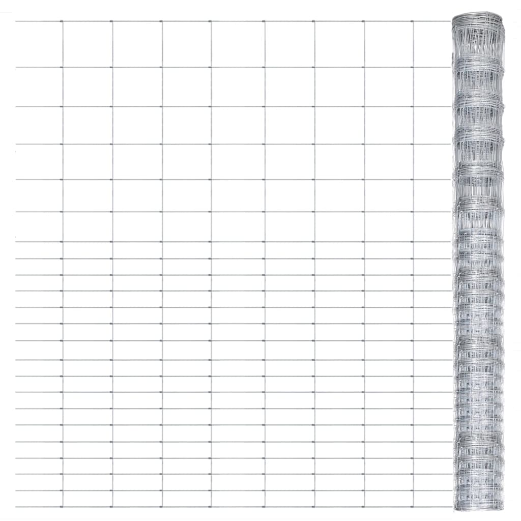 VidaXL Tuinhek 50x1,6m gegalvaniseerd staal zilverkleurig