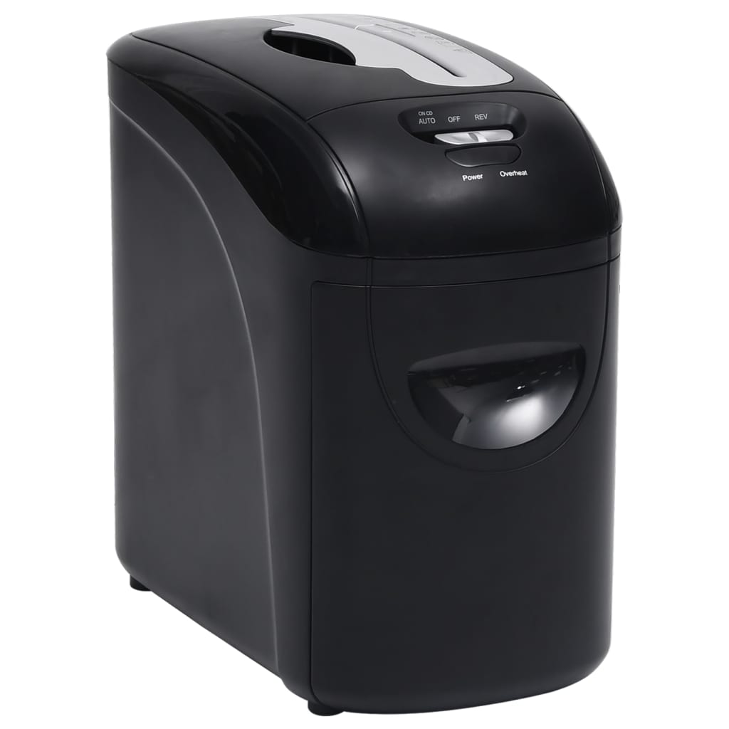 Vidaxl papierversnipperaar 10 pagina's microcut zwart