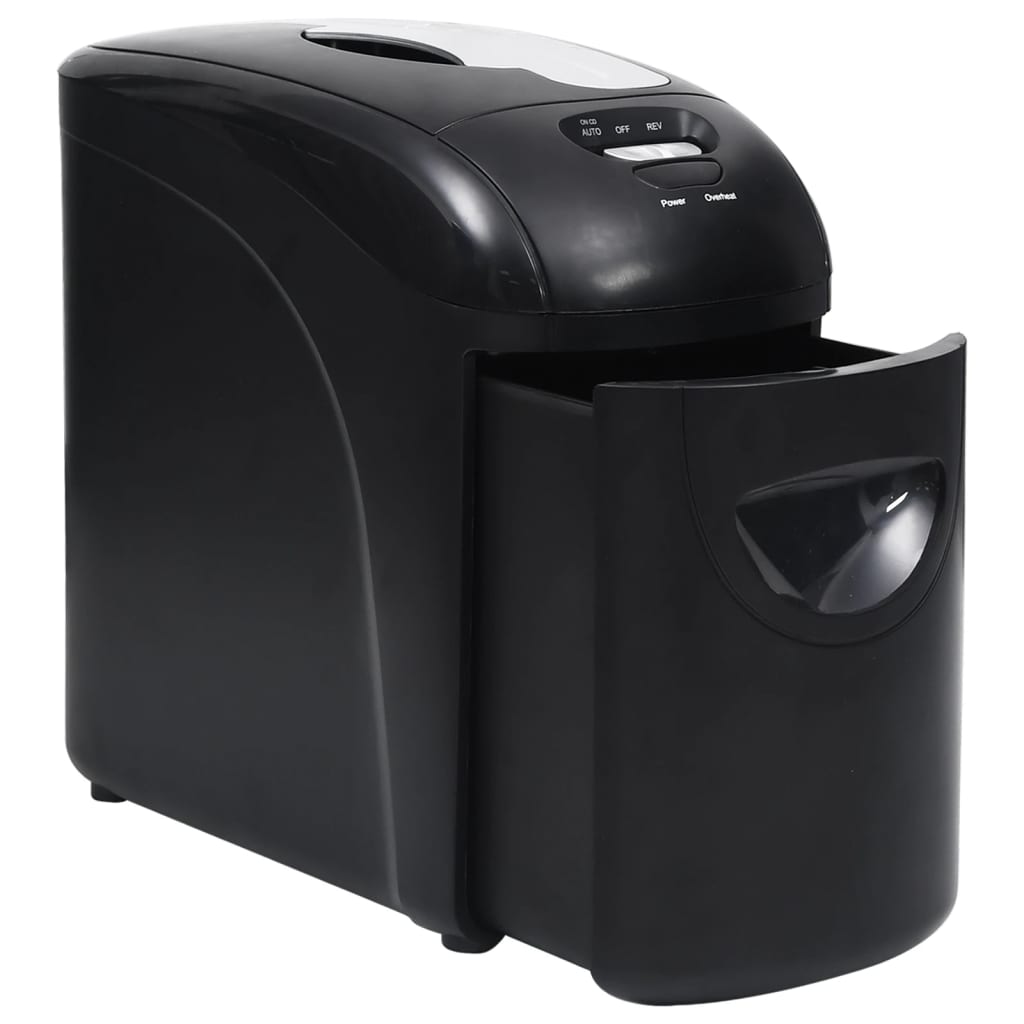 Vidaxl papierversnipperaar 10 pagina's microcut zwart