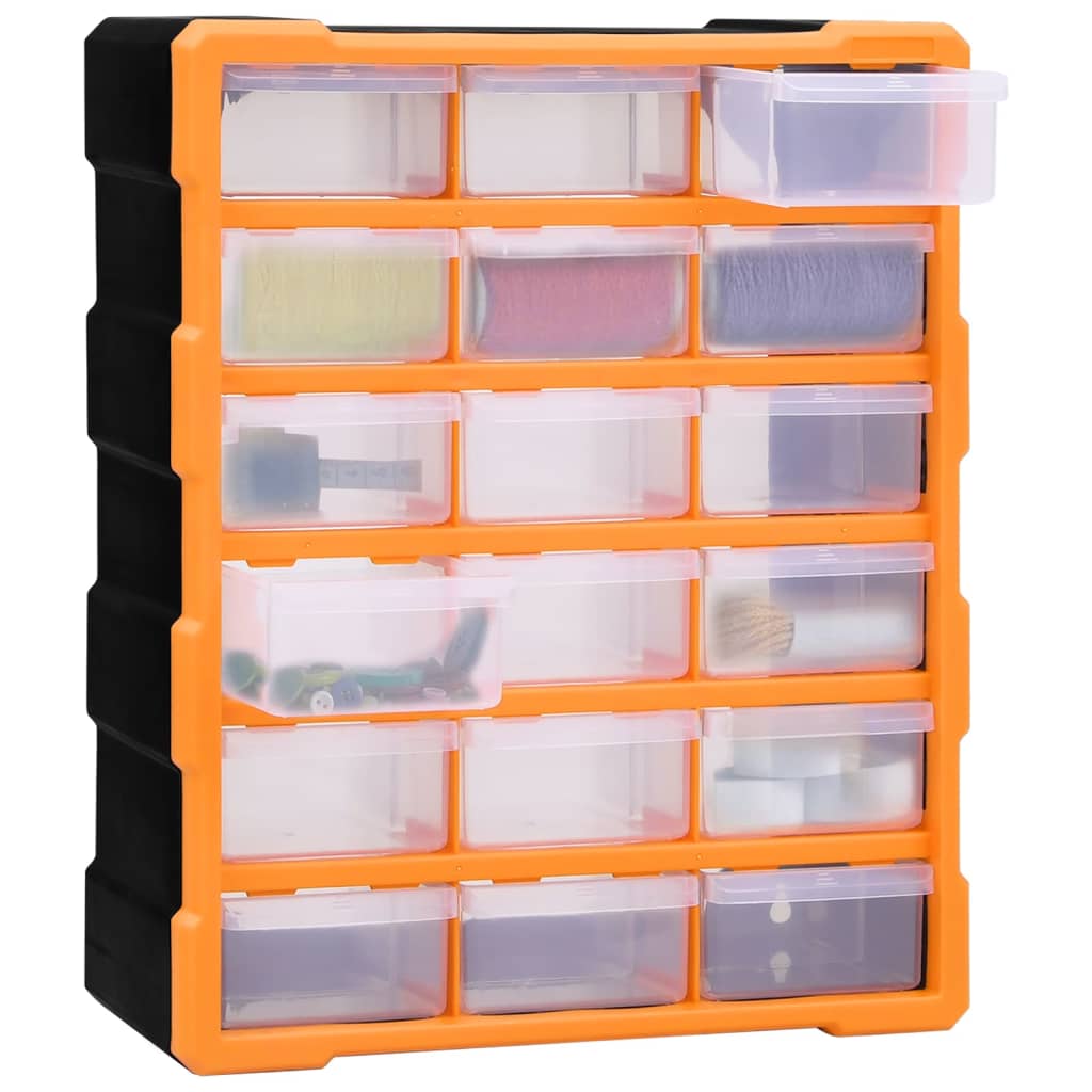 Vidaxl organizer met 18 medium lades 38x16x47 cm