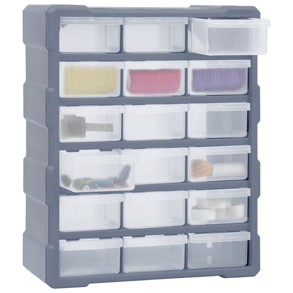 Vidaxl organizer met 18 medium lades 38x16x47 cm
