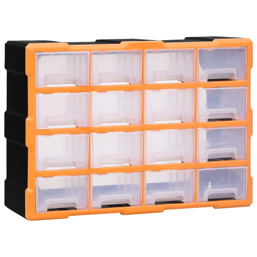 Vidaxl organizer met 16 medium lades 52x16x37 cm