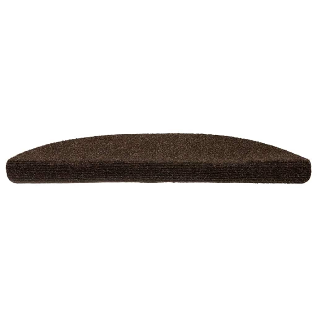 Vidaxl trapmatten zelfklevend 5 stuks 56x17x3 cm bruin halfrond