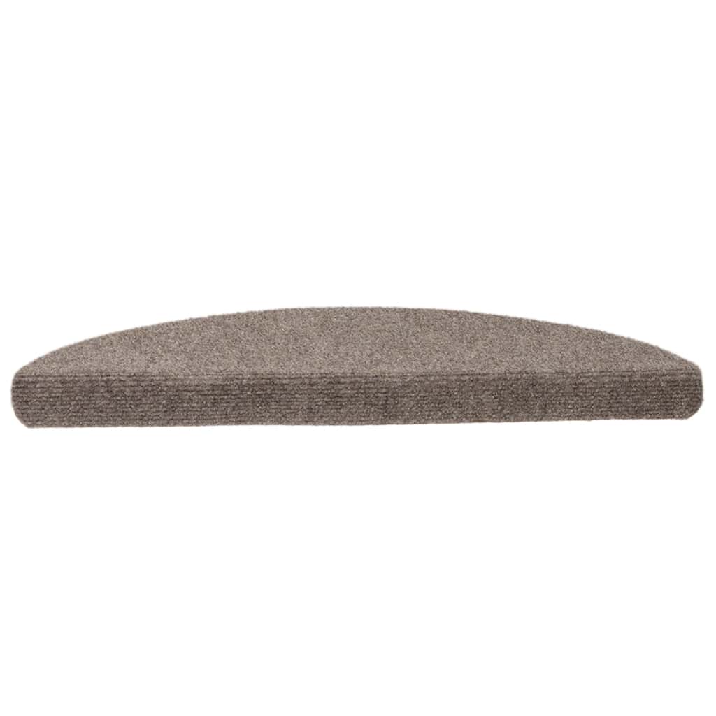 Vidaxl trapmatten zelfklevend 5 stuks 56x17x3 cm beige halfrond