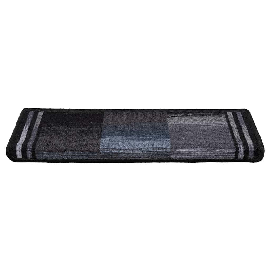 Vidaxl trapmatten zelfklevend 5 st 65x21x4 cm zwart en grijs