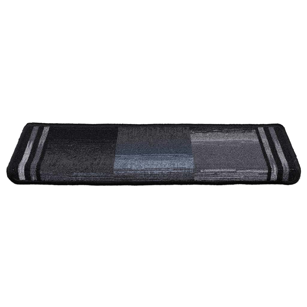 Vidaxl trapmatten zelfklevend 10 st 65x21x4 cm zwart en grijs