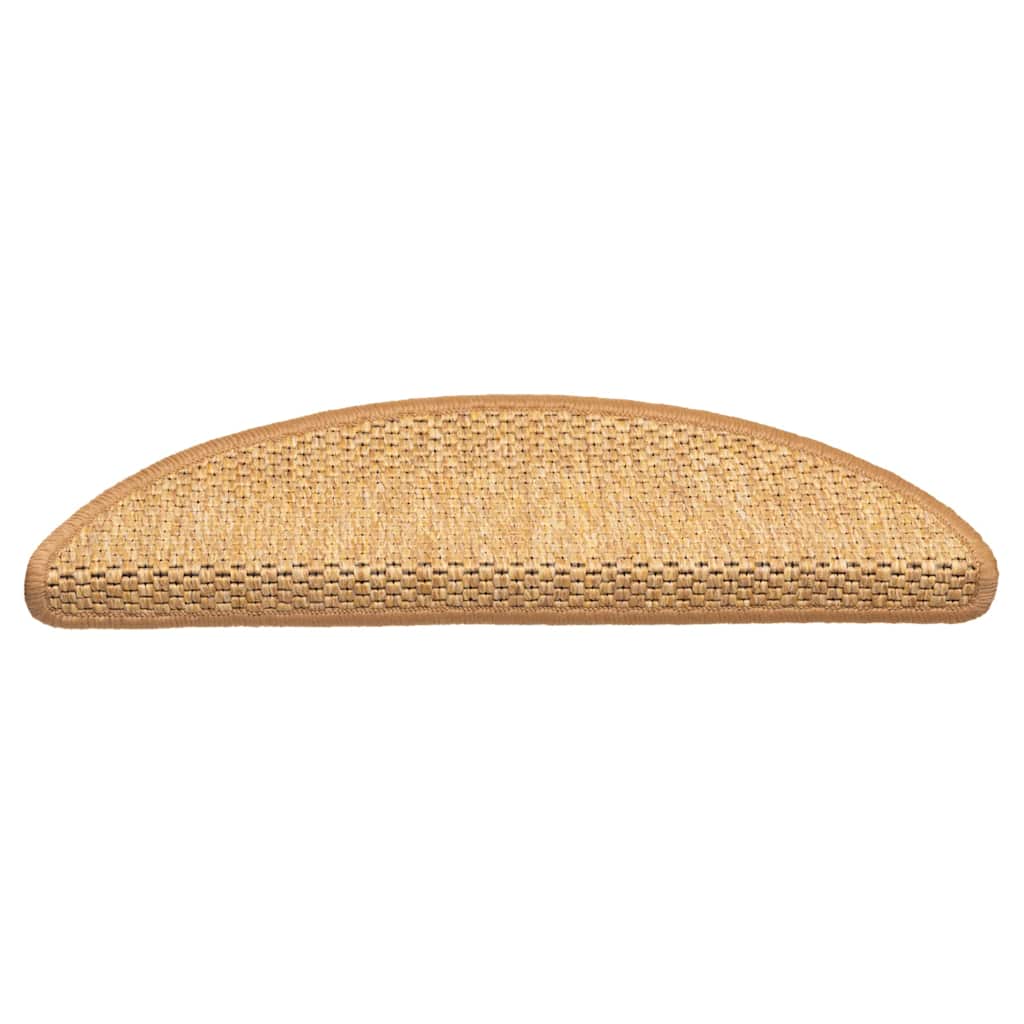 Vidaxl trapmatten zelfklevend 15 st sisal-look 56x17x3 cm sisalkleurig