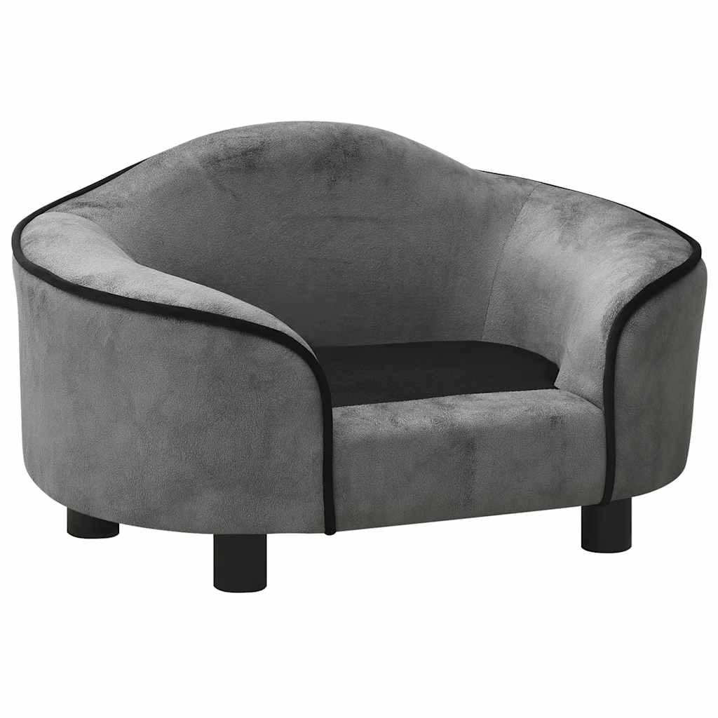 Vidaxl hondenbank 67x47x36 cm pluche grijs