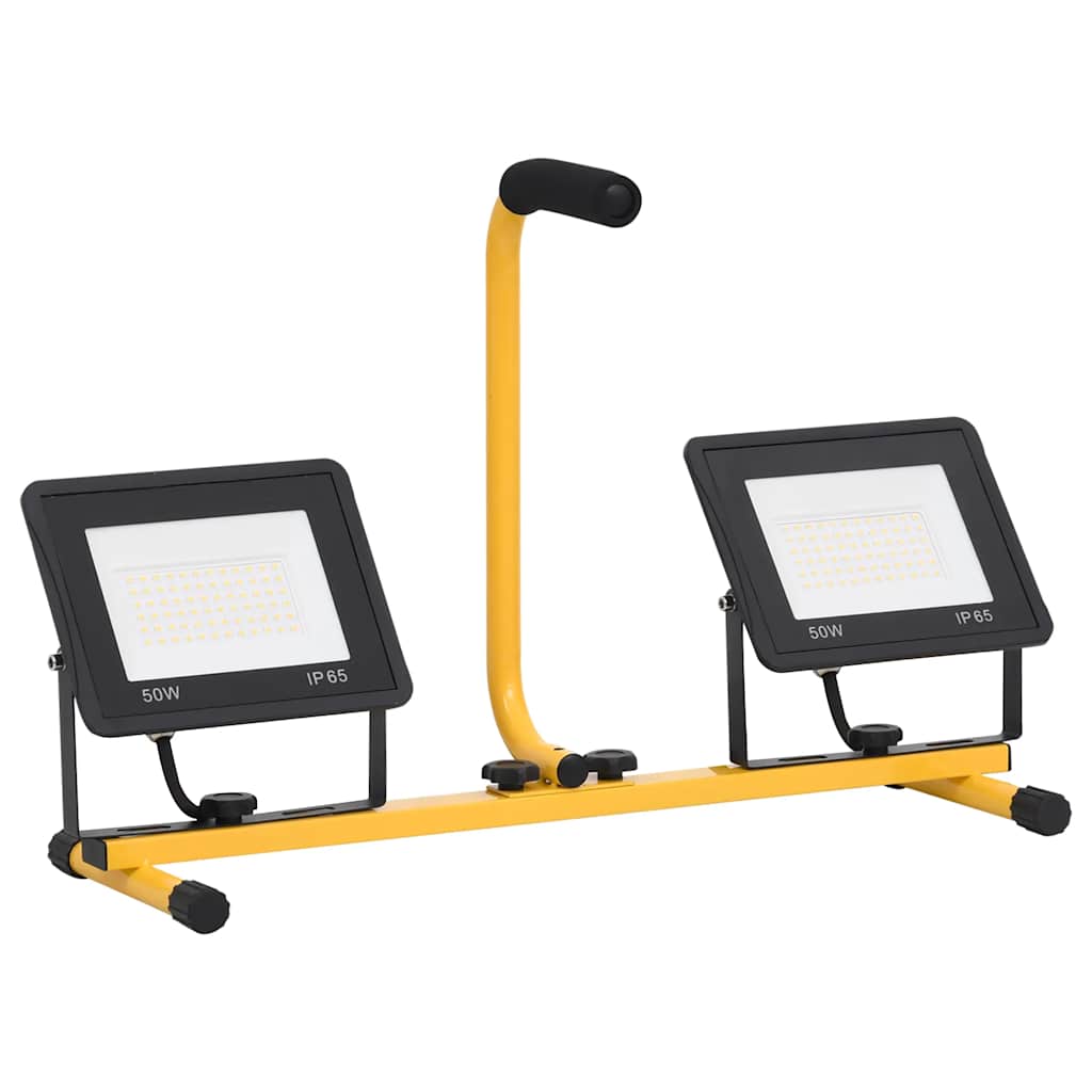 Vidaxl verstraler met handvat led 2x50 w warmwit