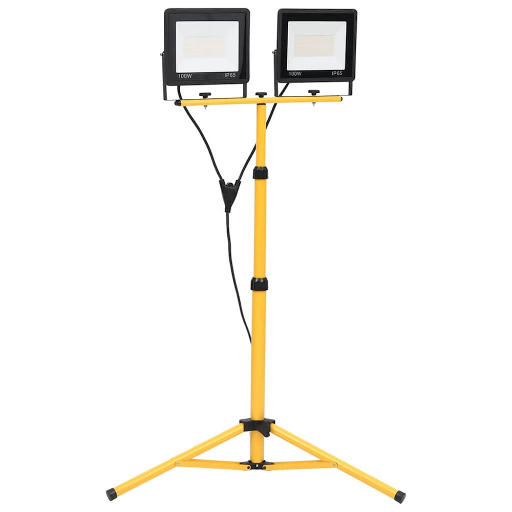 Vidaxl spotlight met statief led 2x100 w warmwit