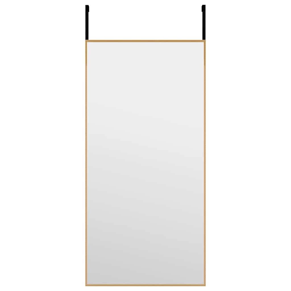 Vidaxl deurspiegel 30x60 cm glas en aluminium goudkleurig