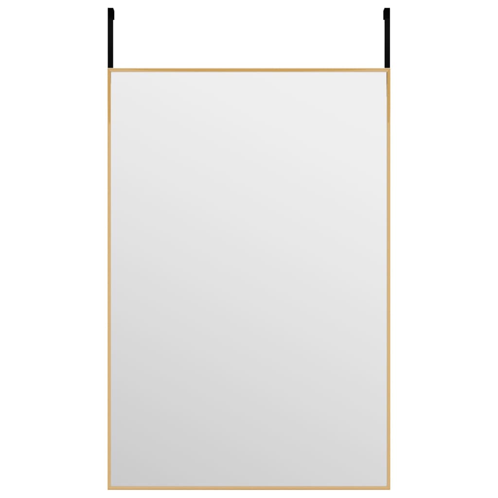 Vidaxl deurspiegel 40x60 cm glas en aluminium goudkleurig