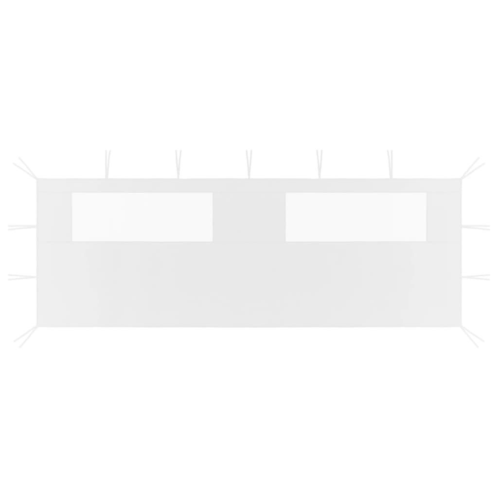 Vidaxl prieelzijwand met ramen 6x2m wit