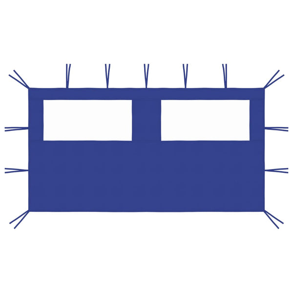 Vidaxl prieelzijwand met ramen 4x2 m blauw