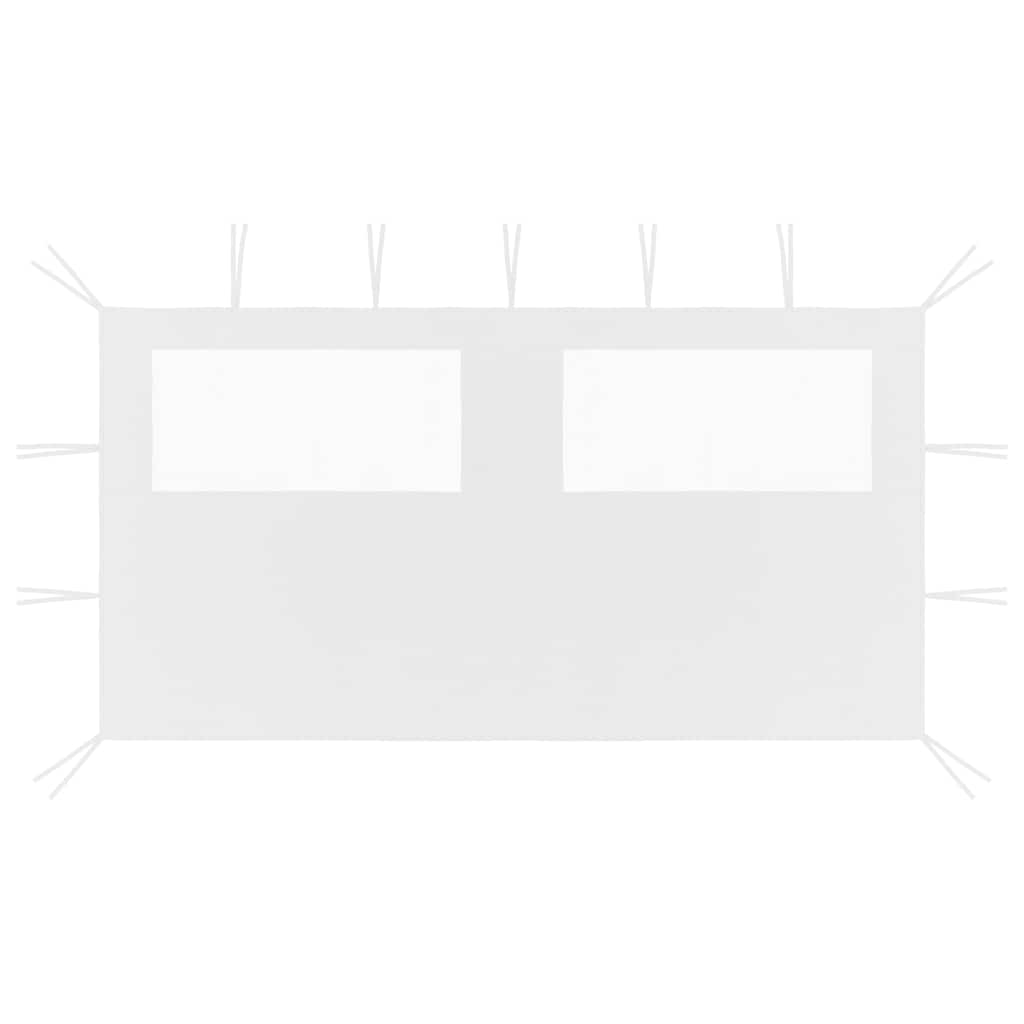 Vidaxl prieelzijwand met ramen 4x2 m wit