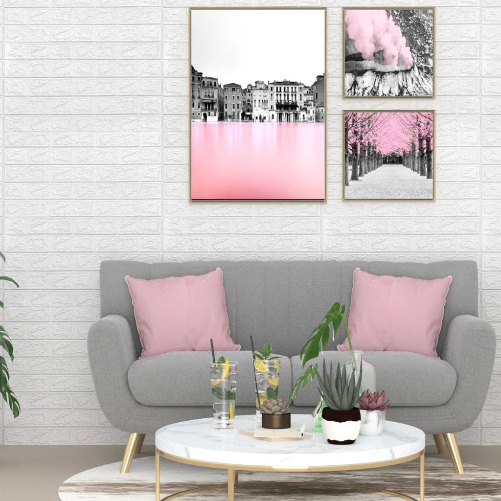 Vidaxl 3d-behang zelfklevend 20 st basis wit