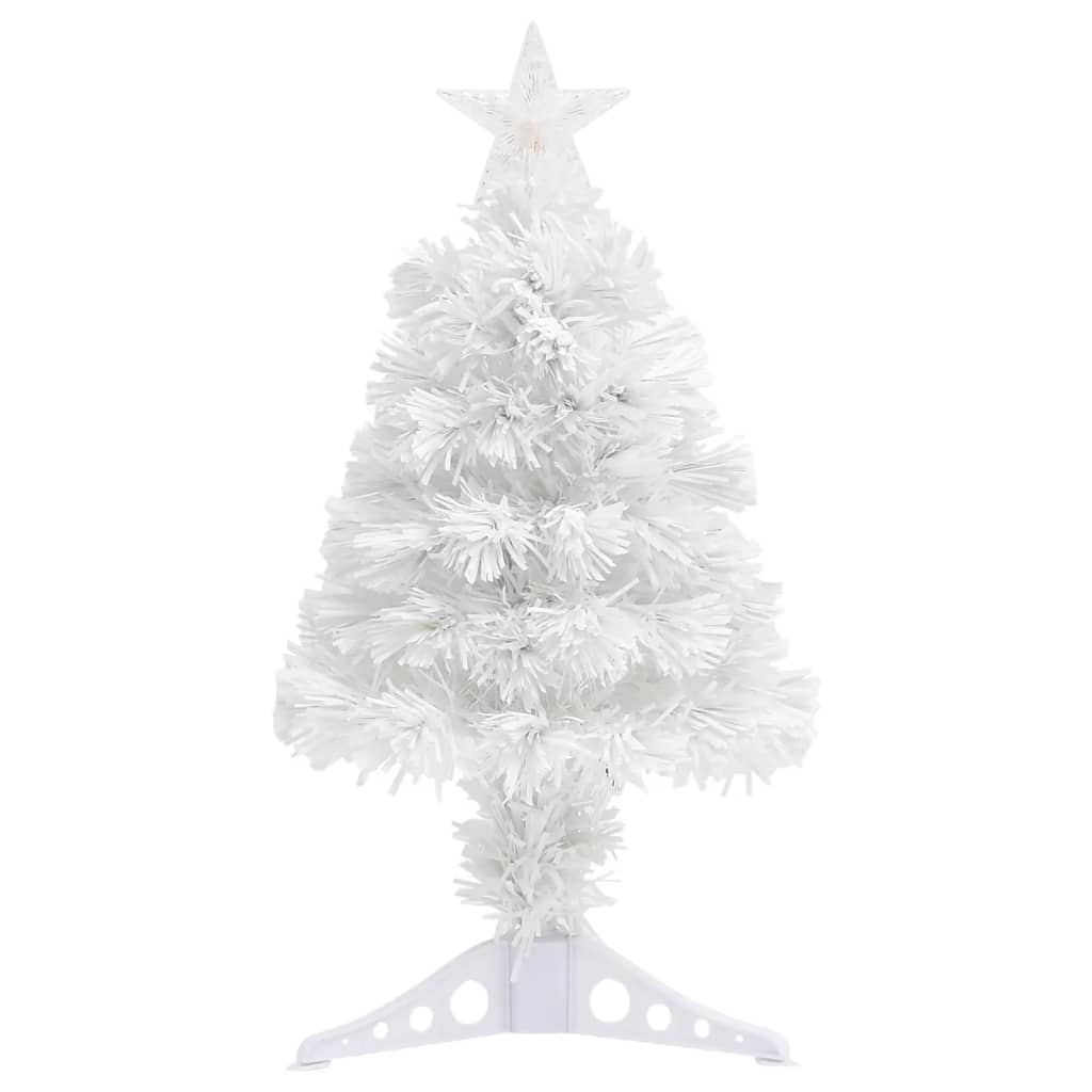 Vidaxl kunstkerstboom met verlichting 64 cm glasvezel wit