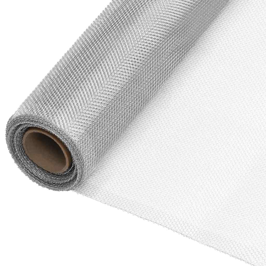 Vidaxl gaas 112x1000 cm aluminium zilverkleurig