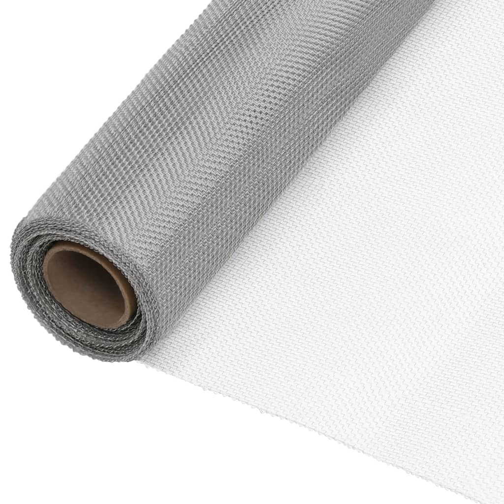 VidaXL Gaas 80x2000 cm roestvrij staal zilverkleurig