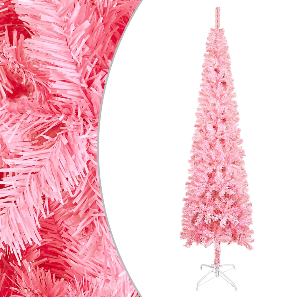 Vidaxl kerstboom smal 180 cm roze