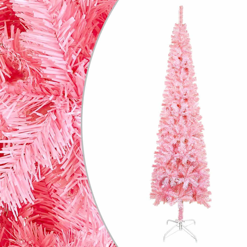 Vidaxl kerstboom smal 180 cm roze