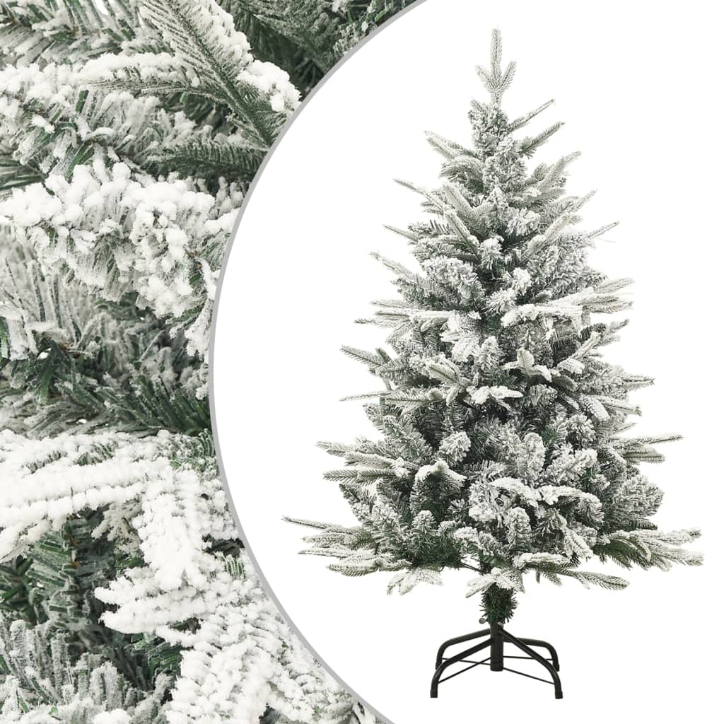 VidaXL Kunstkerstboom met sneeuw 120 cm PVC en PE groen
