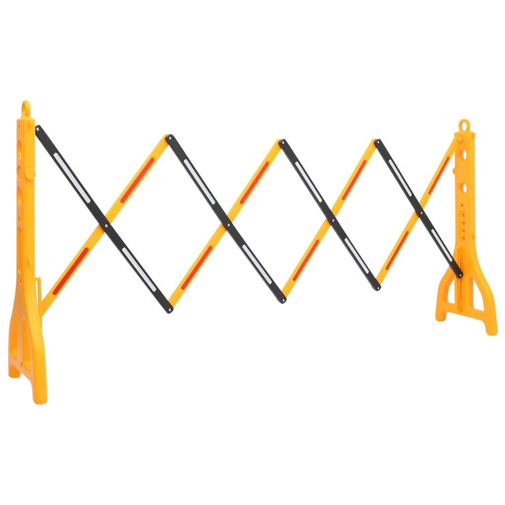 Vidaxl verkeersboom inklapbaar 250x38x96 cm geel en zwart