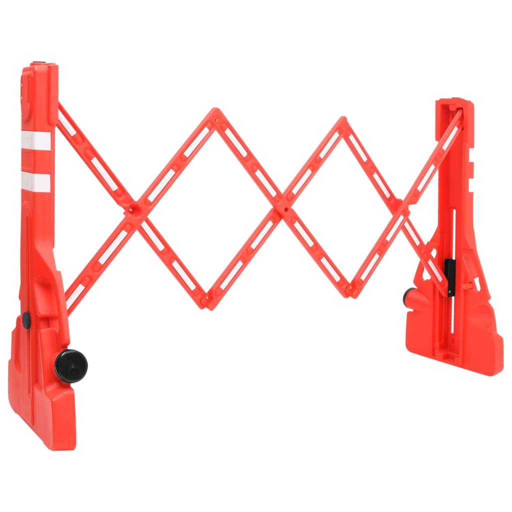 Vidaxl verkeershekken inklapbaar 210x50x105 cm rood
