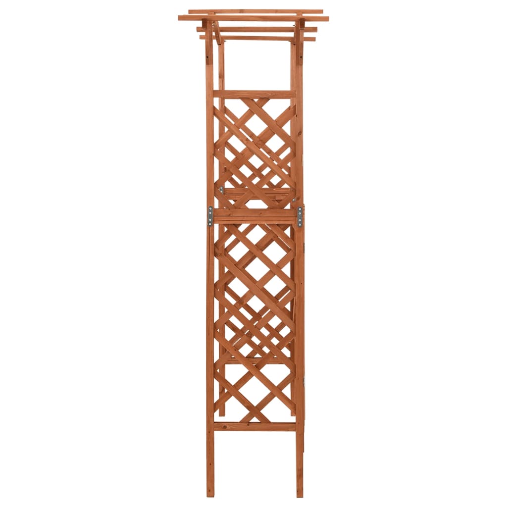 Vidaxl pergola met poort 116x40x204 cm massief vuurhout