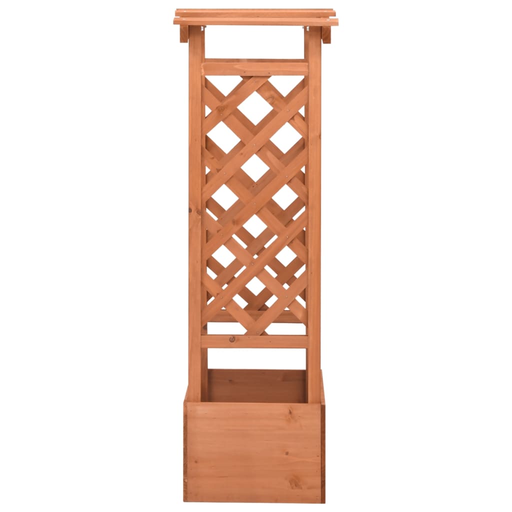 Vidaxl lattenwerkplantenbak met boog 49x39x117 cm vurenhout