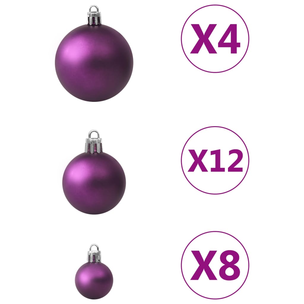 Vidaxl 100-delige kerstballenset paars