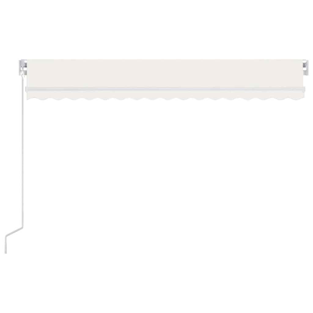 VidaXL Luifel handmatig uittrekbaar 450x300 cm crèmekleurig