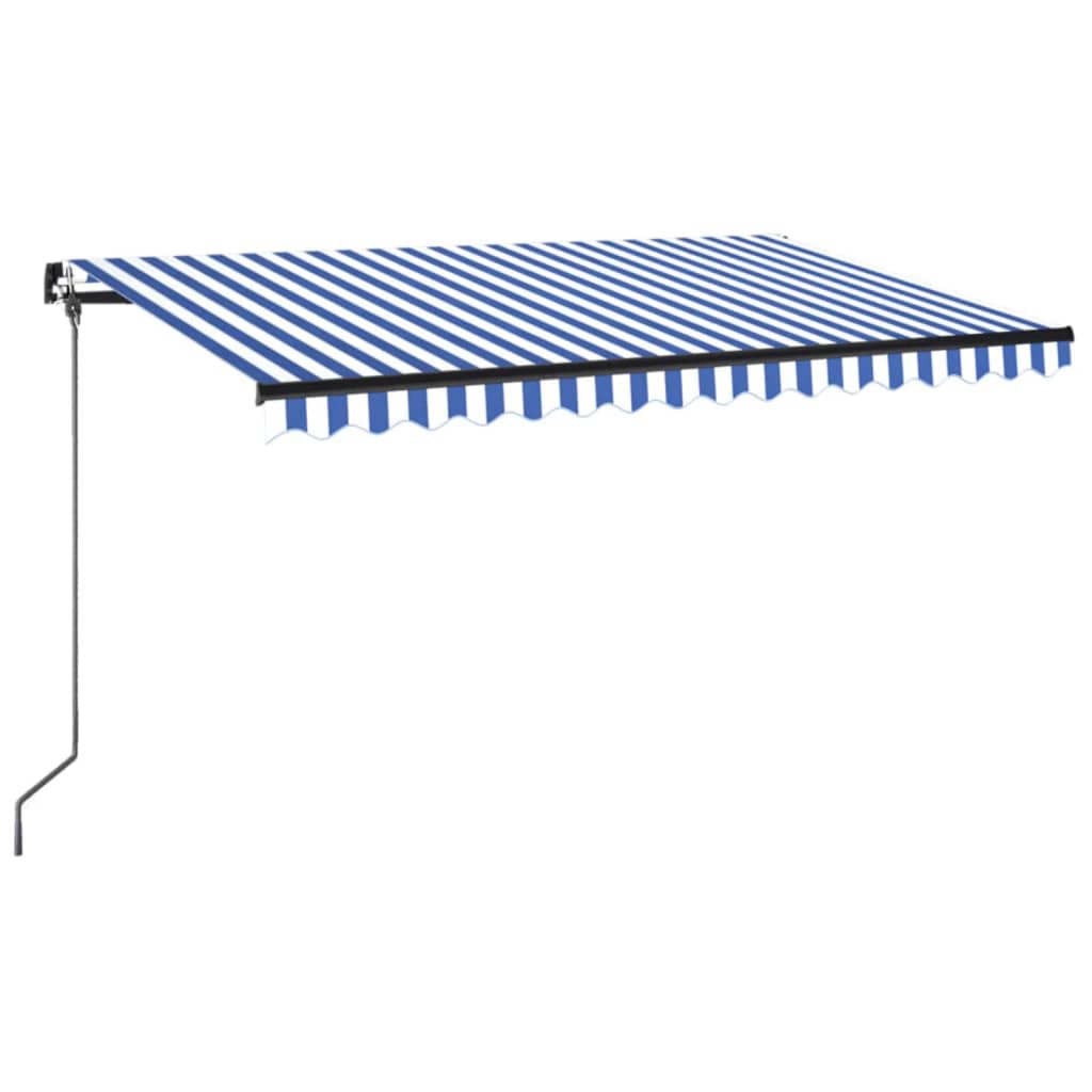 VidaXL Luifel handmatig uittrekbaar met LED 400x350 cm