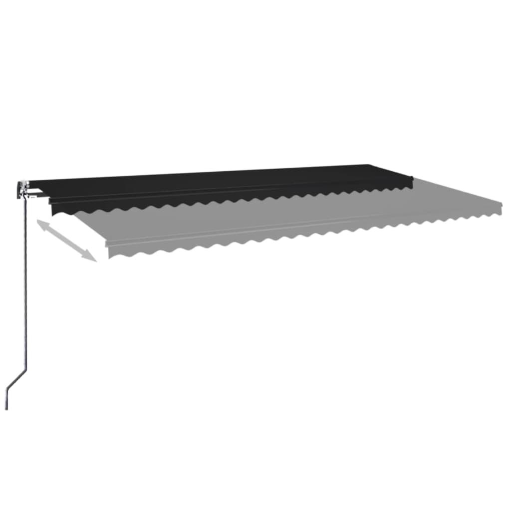 VidaXL Luifel automatisch uittrekbaar 600x350 cm antracietkleurig