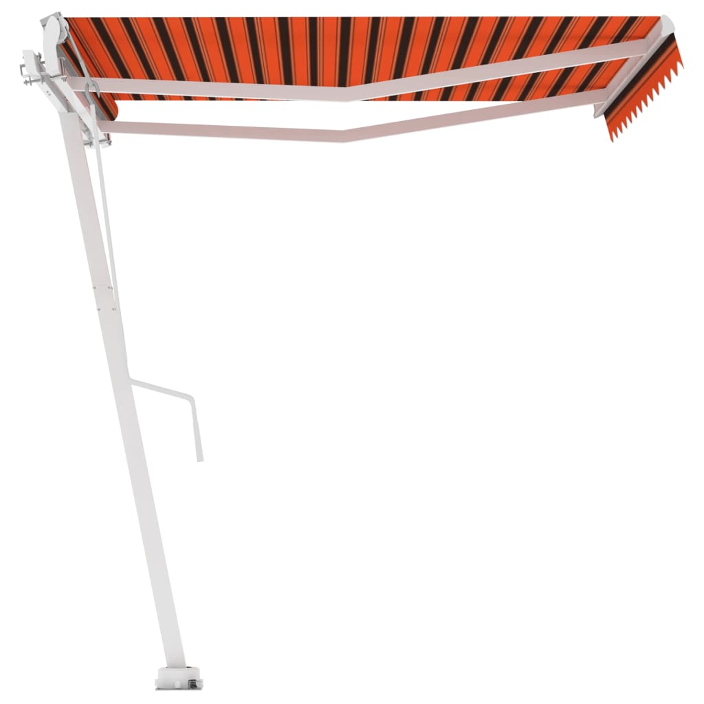 VidaXL Luifel vrijstaand automatisch 350x250 cm oranje en bruin