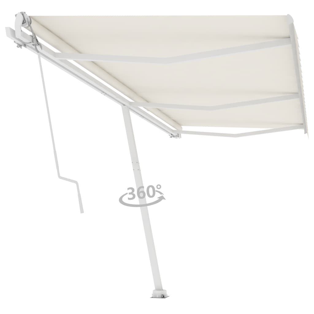 VidaXL Luifel vrijstaand automatisch 600x300 cm crèmekleurig