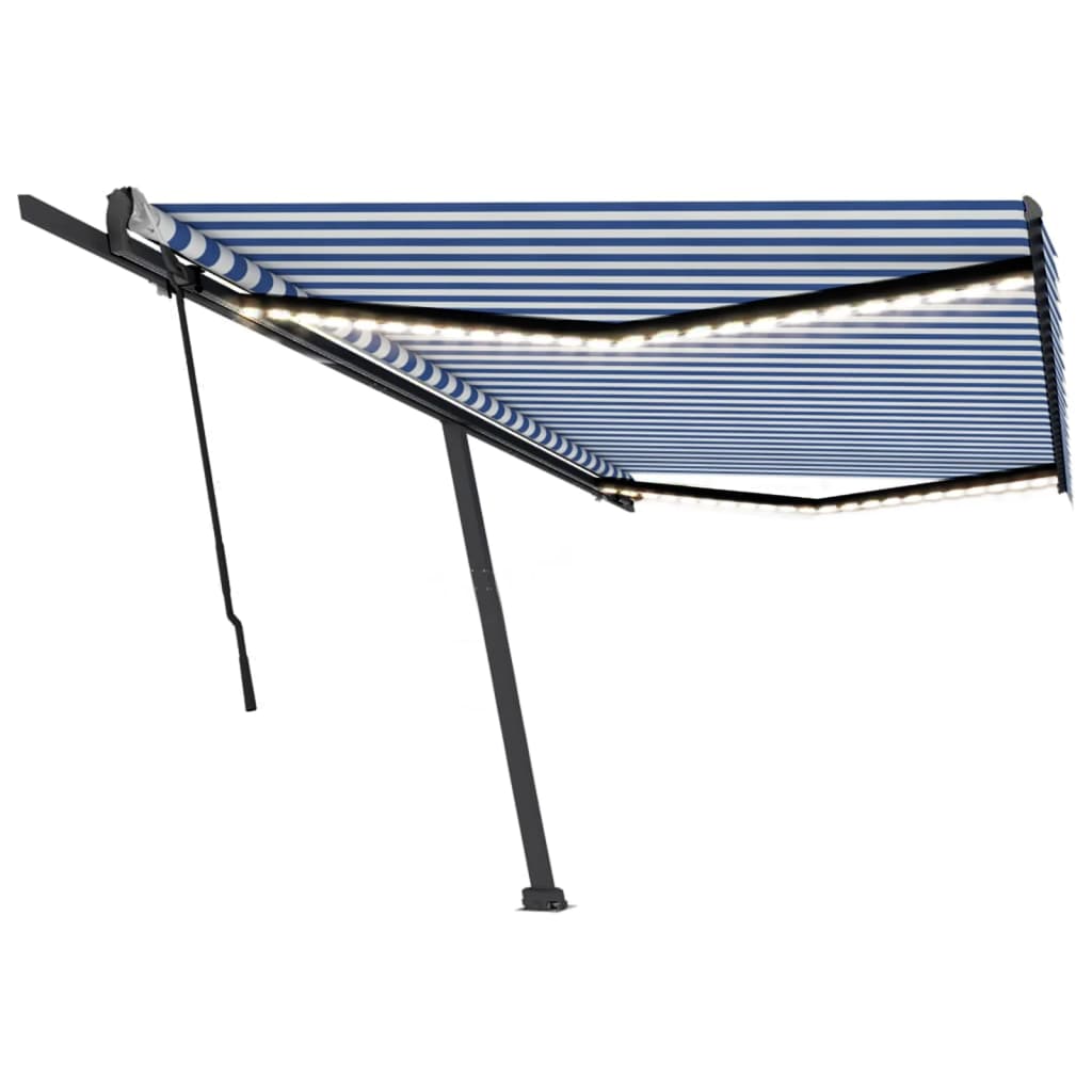 VidaXL Luifel handmatig uittrekbaar met LED 500x300 cm