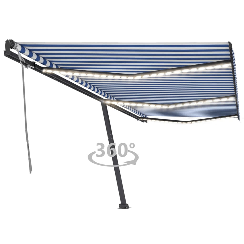 VidaXL Luifel handmatig uittrekbaar met LED 600x300 cm