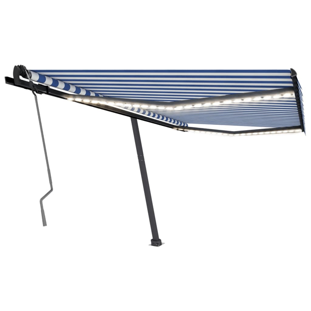 VidaXL Luifel handmatig uittrekbaar met LED 400x350 cm