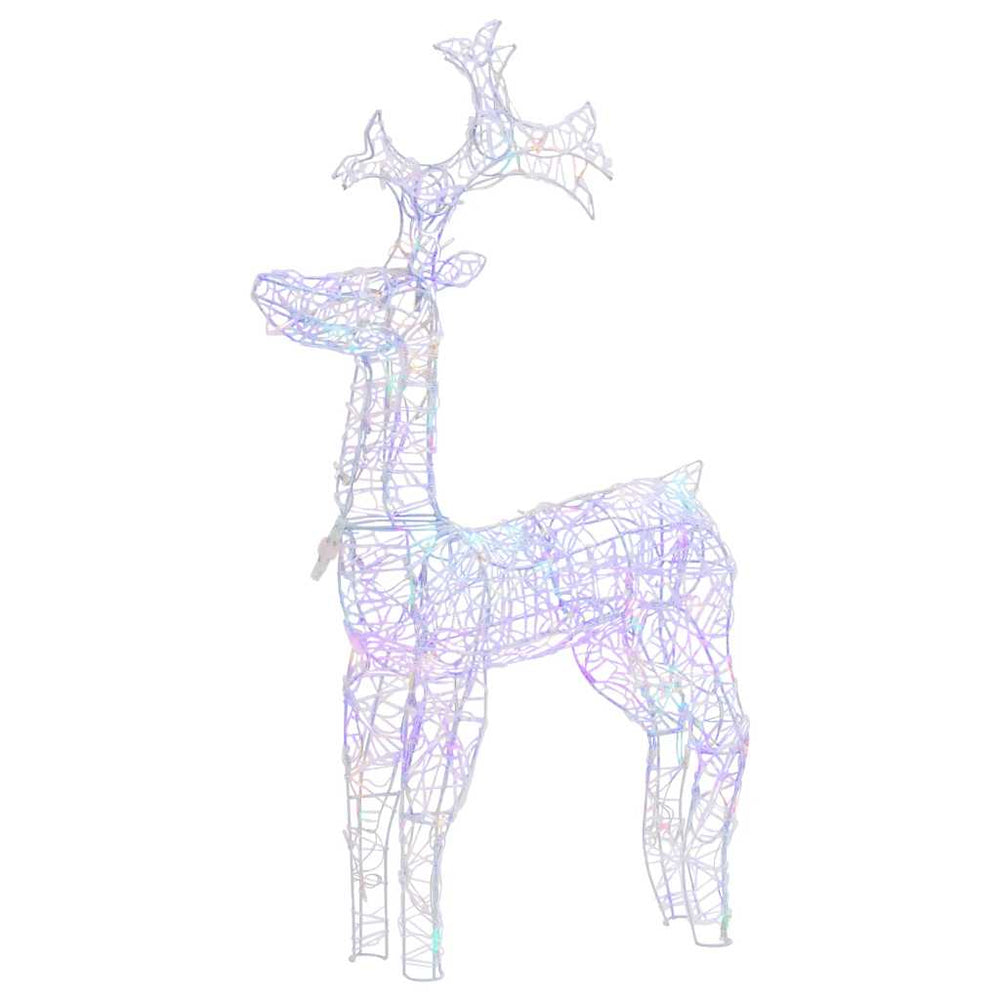 Vidaxl kerstversiering rendier 90 led's 60x16x100 cm acryl