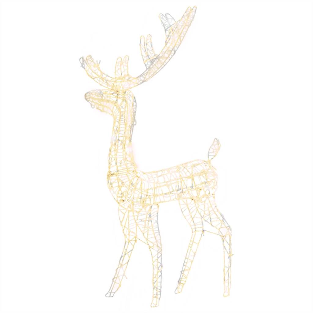 Vidaxl kerstversiering rendier 140 led's 120 cm acryl warmwit