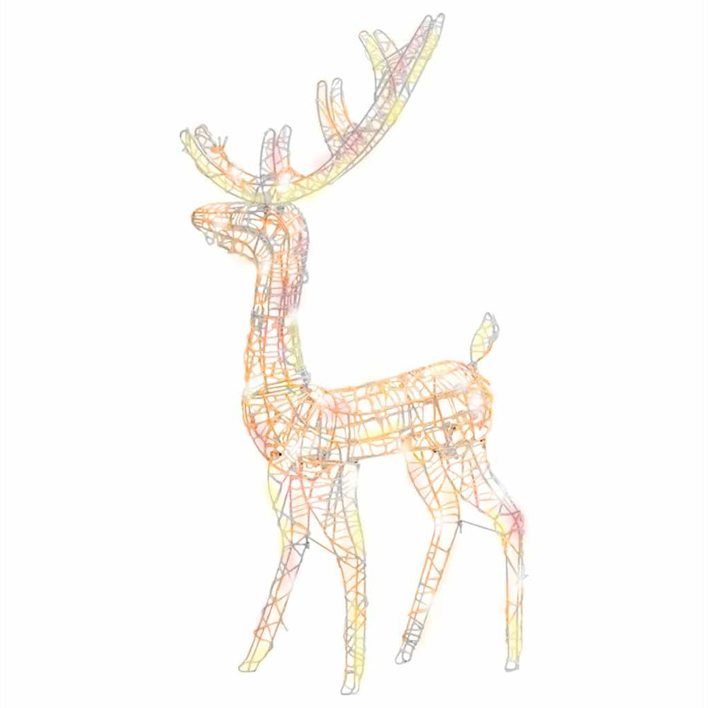 Vidaxl kerstversiering rendier 140 led's 128 cm acryl meerkleurig