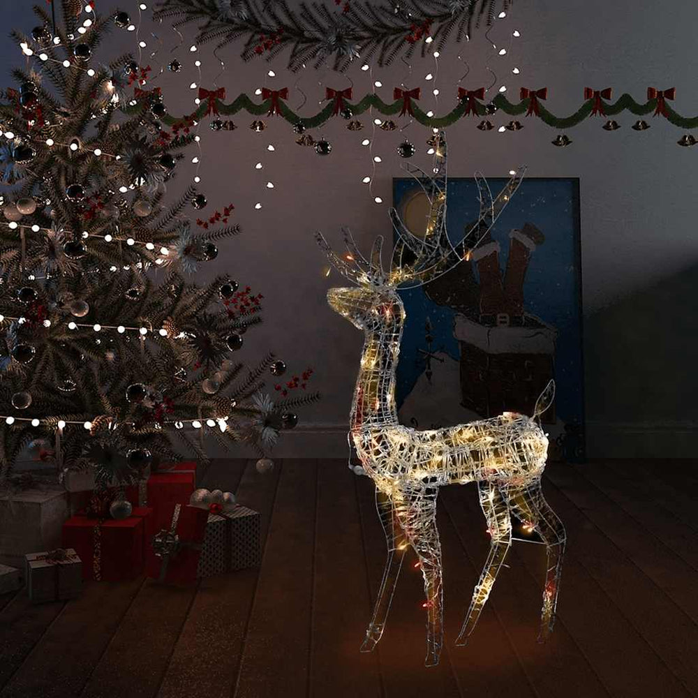 Vidaxl kerstversiering rendier 140 led's 128 cm acryl meerkleurig