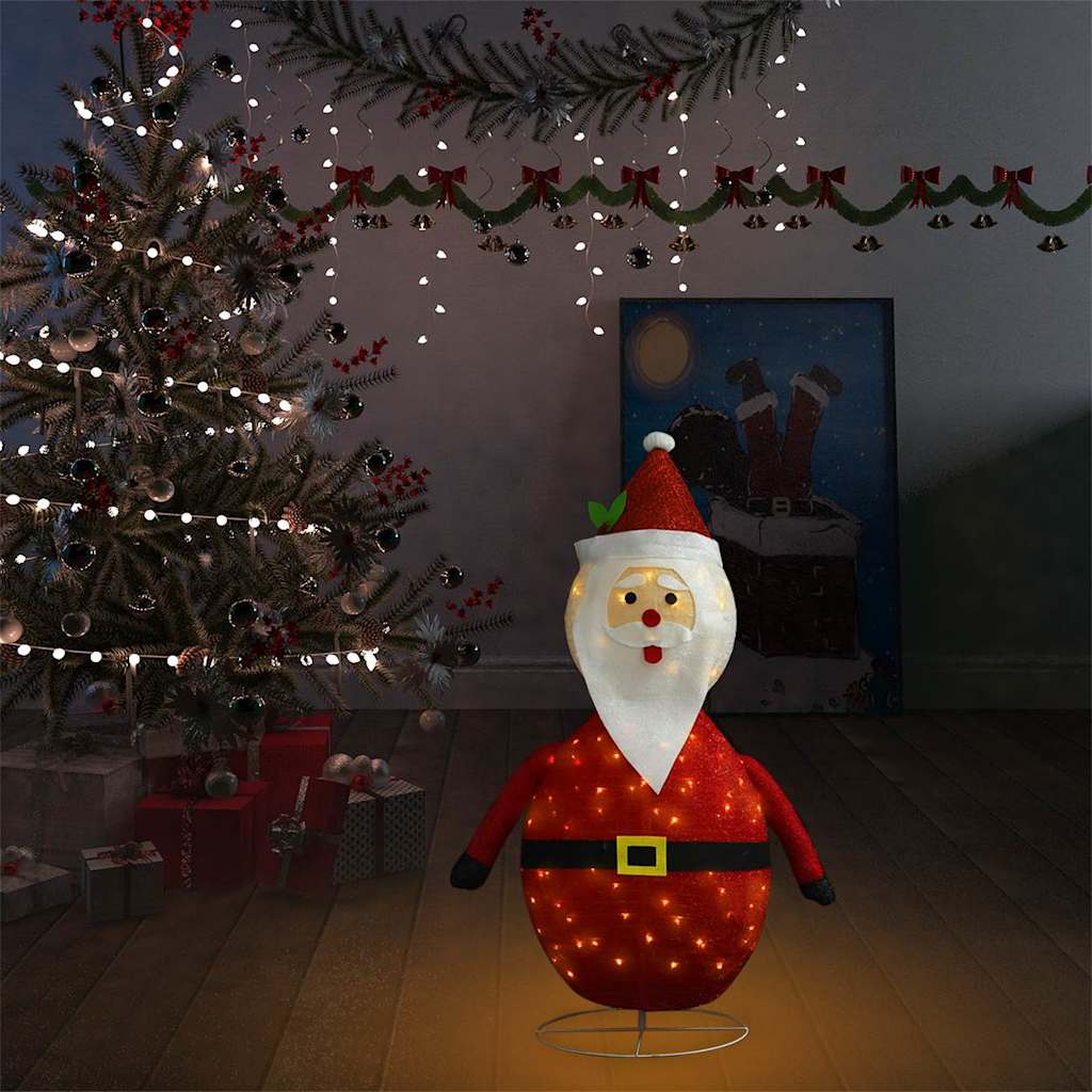 Vidaxl kerstman decoratief led 90 cm luxe stof