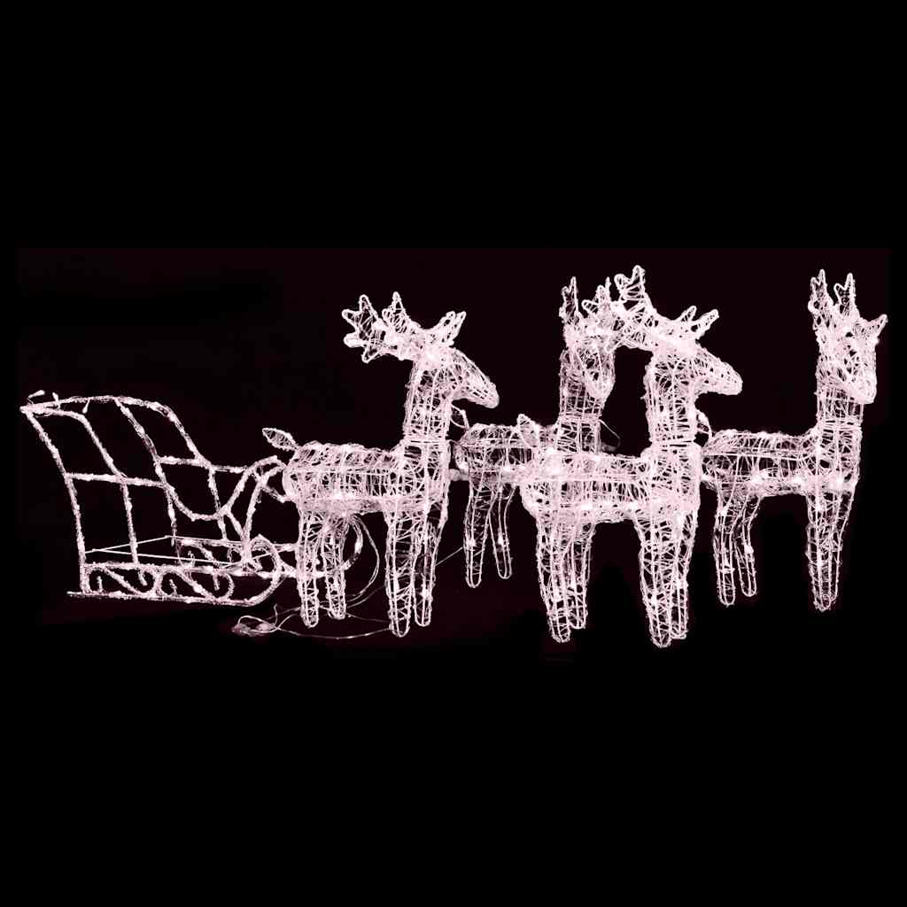 VidaXL Kerstdecoratie rendieren en slaap 280x28x55 cm acryl