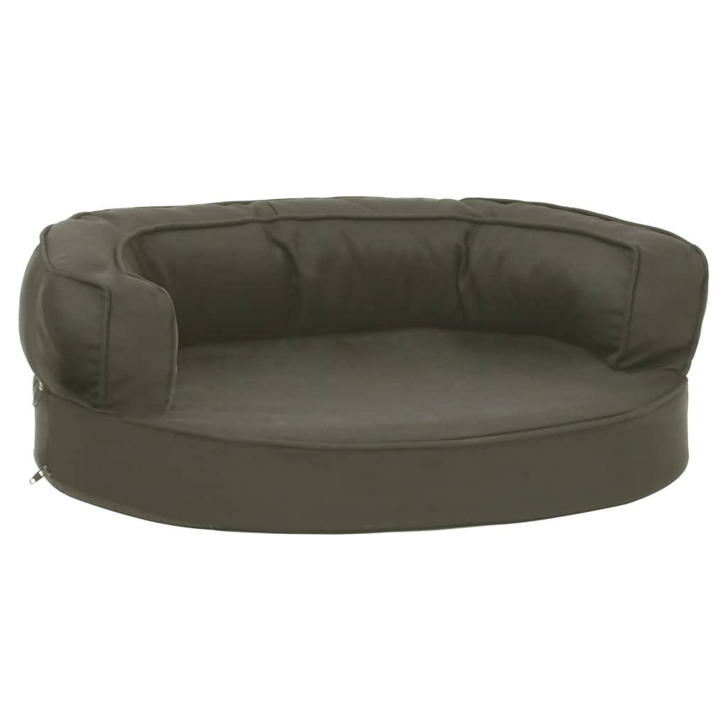 Vidaxl hondenbed ergonomisch linnenlook 60x42 cm donkergrijs