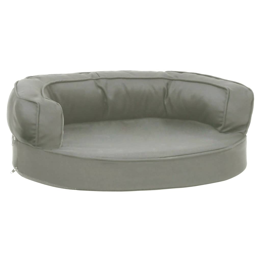 Vidaxl hondenbed ergonomisch linnenlook 60x42 cm grijs