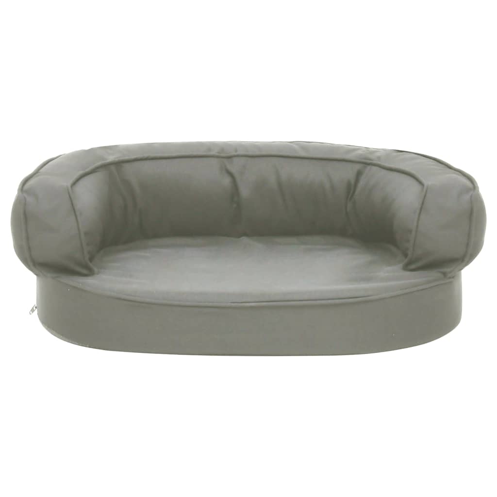 Vidaxl hondenbed ergonomisch linnenlook 60x42 cm grijs